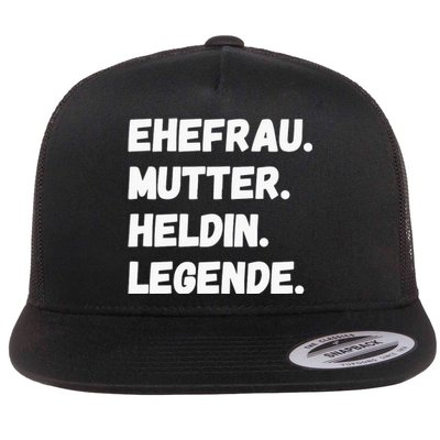 Ehefrau Mutter Heldin Legende Flat Bill Trucker Hat