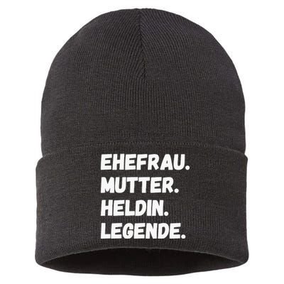 Ehefrau Mutter Heldin Legende Sustainable Knit Beanie