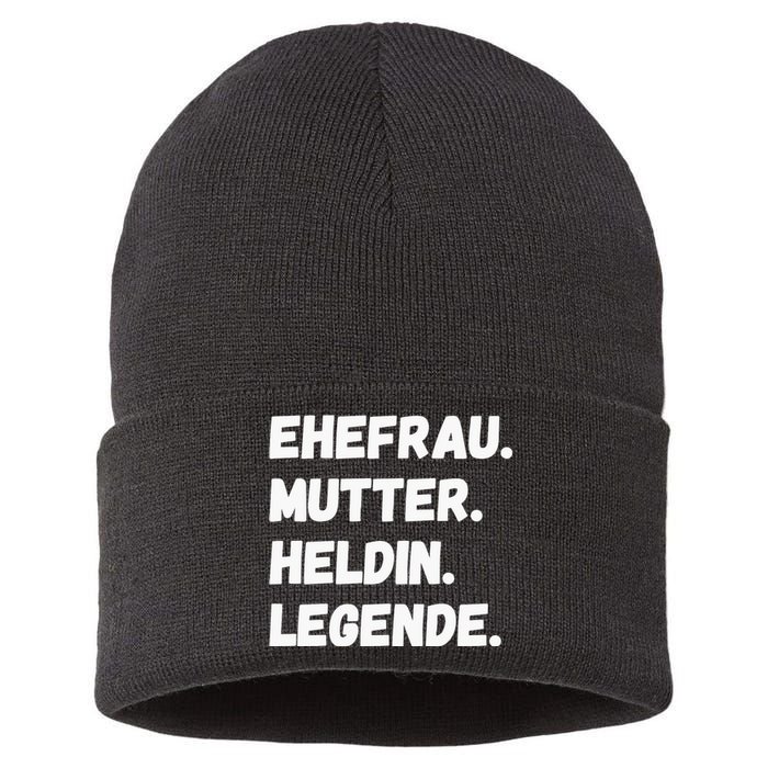 Ehefrau Mutter Heldin Legende Sustainable Knit Beanie