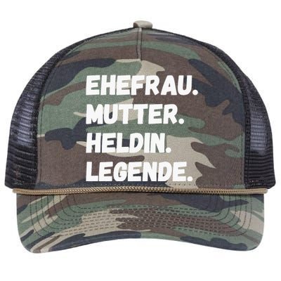 Ehefrau Mutter Heldin Legende Retro Rope Trucker Hat Cap