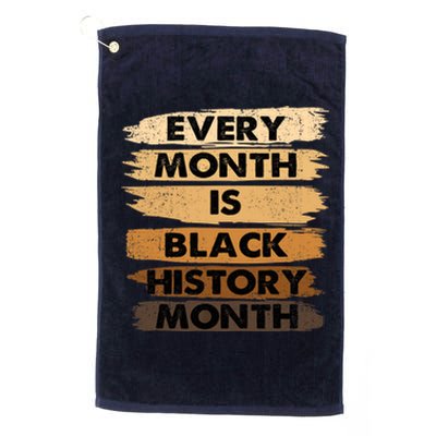 Every Month Is Black History Month BLM Melanin African Pride Platinum Collection Golf Towel