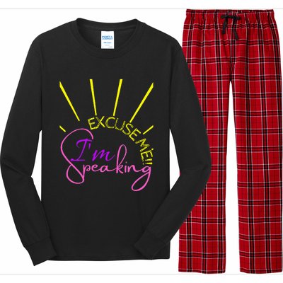 Excuse Me IM Speaking Funny Kamala Harris Long Sleeve Pajama Set