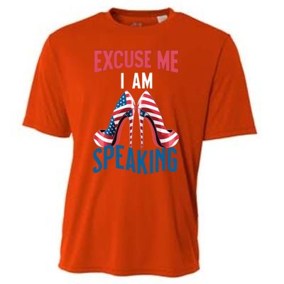 Excuse Me IM Speaking Kamala Harris Funny I Am Speak Gift Cooling Performance Crew T-Shirt