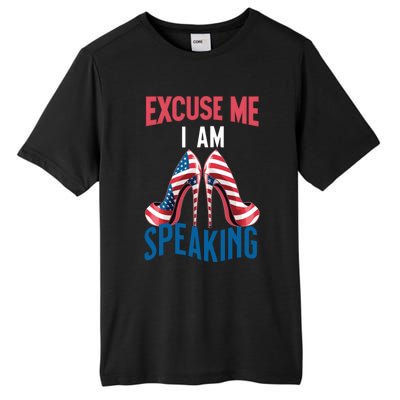 Excuse Me IM Speaking Kamala Harris Funny I Am Speak Gift Tall Fusion ChromaSoft Performance T-Shirt