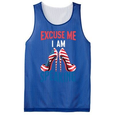 Excuse Me IM Speaking Kamala Harris Funny I Am Speak Gift Mesh Reversible Basketball Jersey Tank