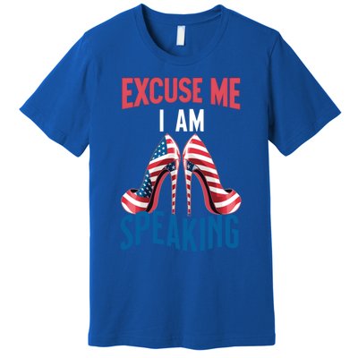 Excuse Me IM Speaking Kamala Harris Funny I Am Speak Gift Premium T-Shirt