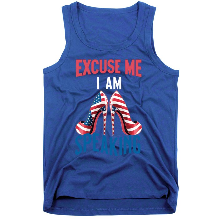 Excuse Me IM Speaking Kamala Harris Funny I Am Speak Gift Tank Top