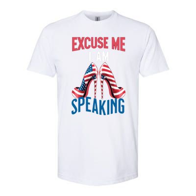 Excuse Me IM Speaking Kamala Harris Funny I Am Speak Gift Softstyle CVC T-Shirt