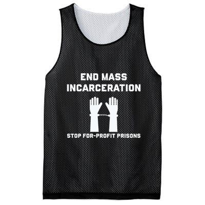 End Mass Incarceration Stop For Profit Prisons Mesh Reversible Basketball Jersey Tank