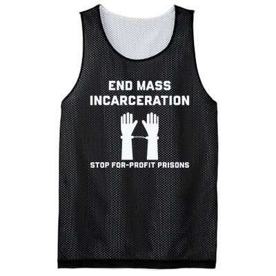 End Mass Incarceration Stop For Profit Prisons Mesh Reversible Basketball Jersey Tank