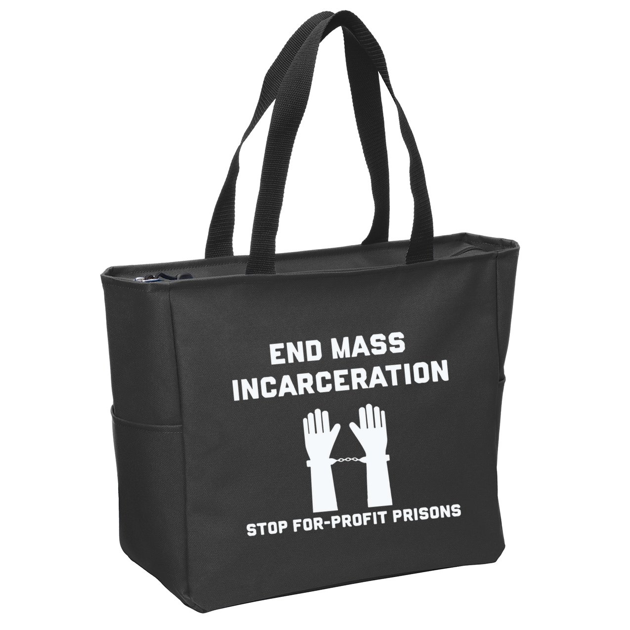 End Mass Incarceration Stop For Profit Prisons Zip Tote Bag