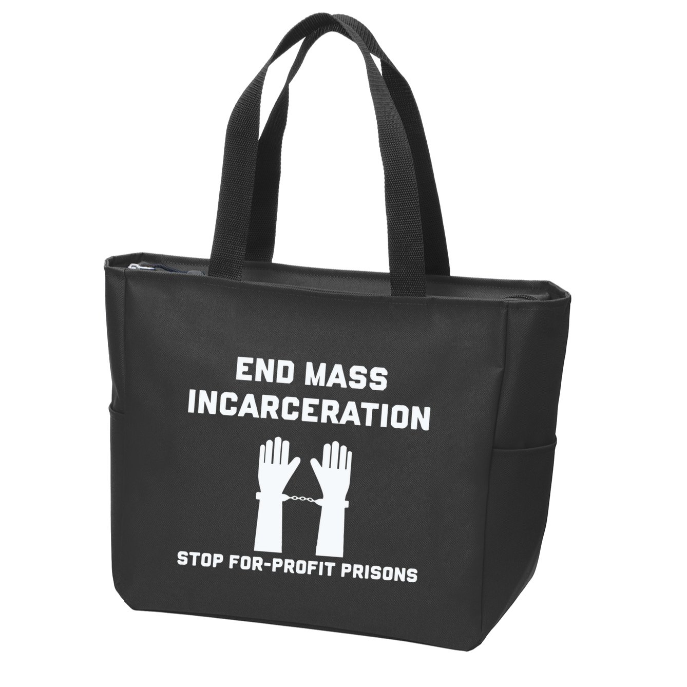 End Mass Incarceration Stop For Profit Prisons Zip Tote Bag