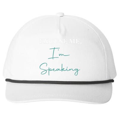 Excuse Me IM Speaking Funny Kamala Harris Joe Biden Trump Snapback Five-Panel Rope Hat