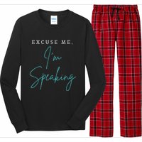 Excuse Me IM Speaking Funny Kamala Harris Joe Biden Trump Long Sleeve Pajama Set