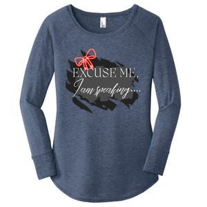 Excuse Me I Am Speaking Funny Kamala Harris For President Women's Perfect Tri Tunic Long Sleeve Shirt