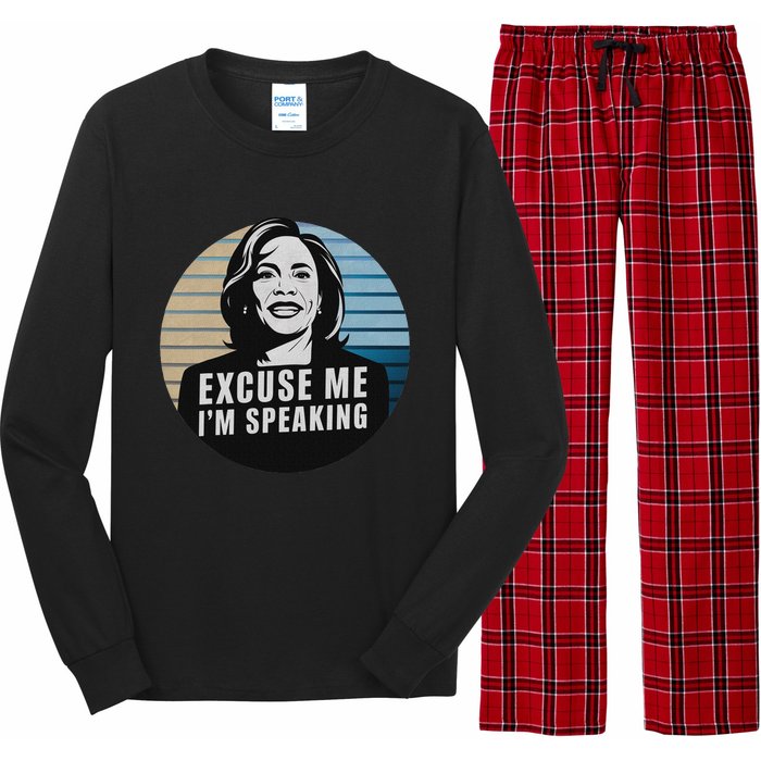 Excuse Me IM Speaking Kamala Vintage Funny Long Sleeve Pajama Set