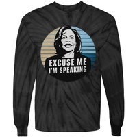 Excuse Me IM Speaking Kamala Vintage Funny Tie-Dye Long Sleeve Shirt