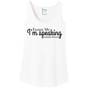 Excuse Me IM Speaking Kamala Harris Ladies Essential Tank