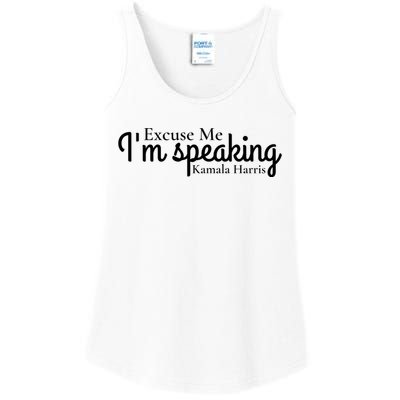 Excuse Me IM Speaking Kamala Harris Ladies Essential Tank