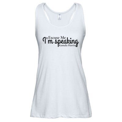 Excuse Me IM Speaking Kamala Harris Ladies Essential Flowy Tank