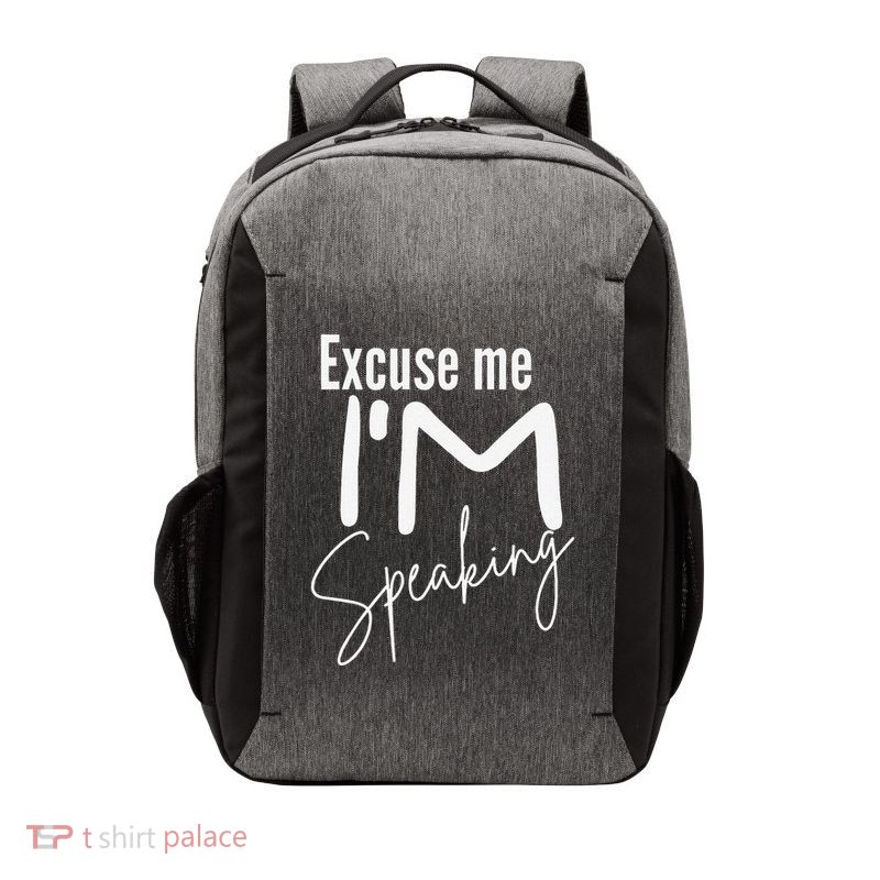 Excuse Me IM Speaking Funny Saying Excuse Me IM Speaking Vector Backpack