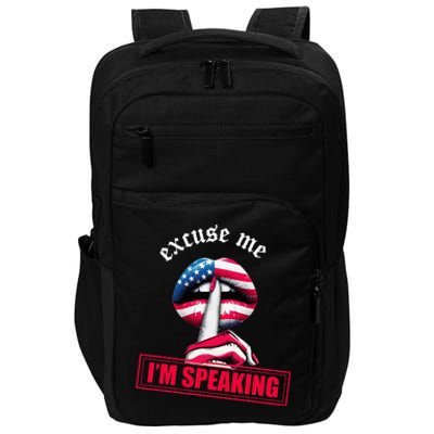 Excuse Me I'm Speaking Funny Kamala Harris  Impact Tech Backpack