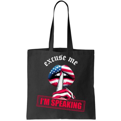 Excuse Me I'm Speaking Funny Kamala Harris  Tote Bag