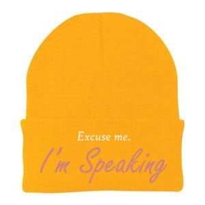 Excuse Me IM Speaking Kamala Harris I Am Speaking Vp Debate Gift Knit Cap Winter Beanie