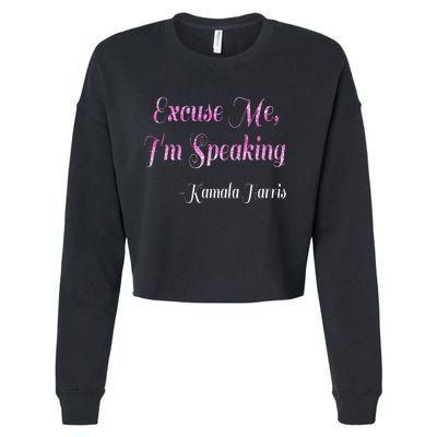 Excuse Me IM Speaking IM Speaking Cropped Pullover Crew