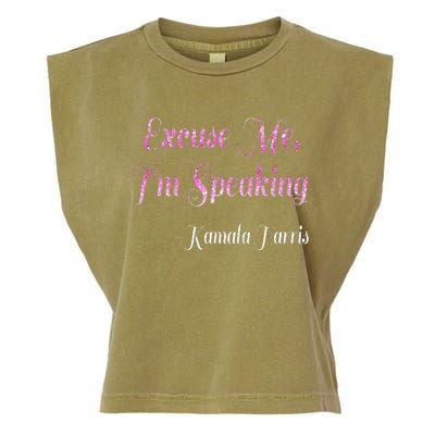 Excuse Me IM Speaking IM Speaking Garment-Dyed Women's Muscle Tee