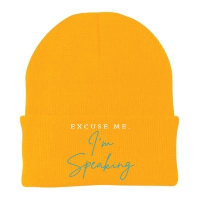 Excuse Me IM Speaking Funny Kamala Harris Joe Biden Trump Gift Knit Cap Winter Beanie