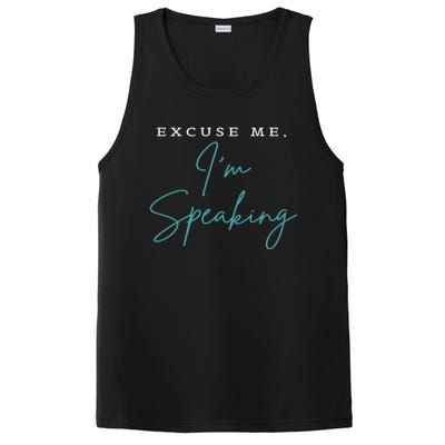 Excuse Me IM Speaking Funny Kamala Harris Joe Biden Trump Gift PosiCharge Competitor Tank