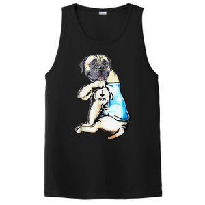 English Mastiff I Love Mom Funny English Mastiff Tattooed PosiCharge Competitor Tank