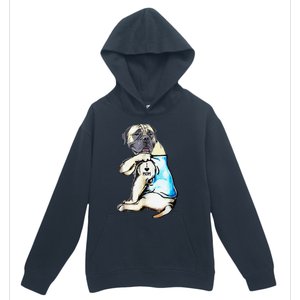 English Mastiff I Love Mom Funny English Mastiff Tattooed Urban Pullover Hoodie