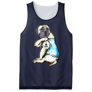 English Mastiff I Love Mom Funny English Mastiff Tattooed Mesh Reversible Basketball Jersey Tank