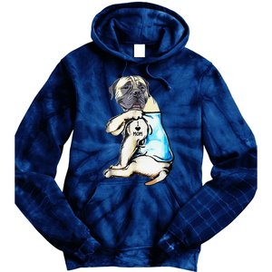 English Mastiff I Love Mom Funny English Mastiff Tattooed Tie Dye Hoodie