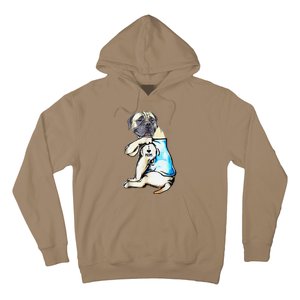 English Mastiff I Love Mom Funny English Mastiff Tattooed Hoodie