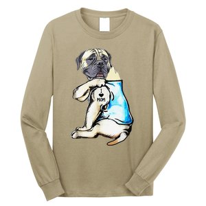 English Mastiff I Love Mom Funny English Mastiff Tattooed Long Sleeve Shirt