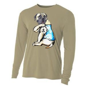 English Mastiff I Love Mom Funny English Mastiff Tattooed Cooling Performance Long Sleeve Crew