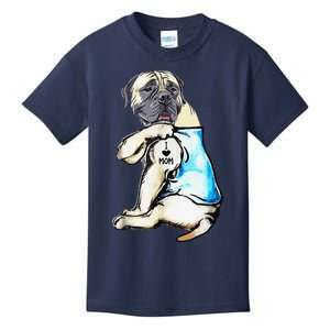 English Mastiff I Love Mom Funny English Mastiff Tattooed Kids T-Shirt