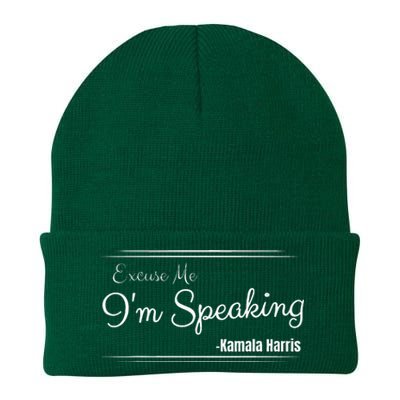 Excuse Me IM Speaking Funny Kamala Harris Joe Biden Trump Knit Cap Winter Beanie