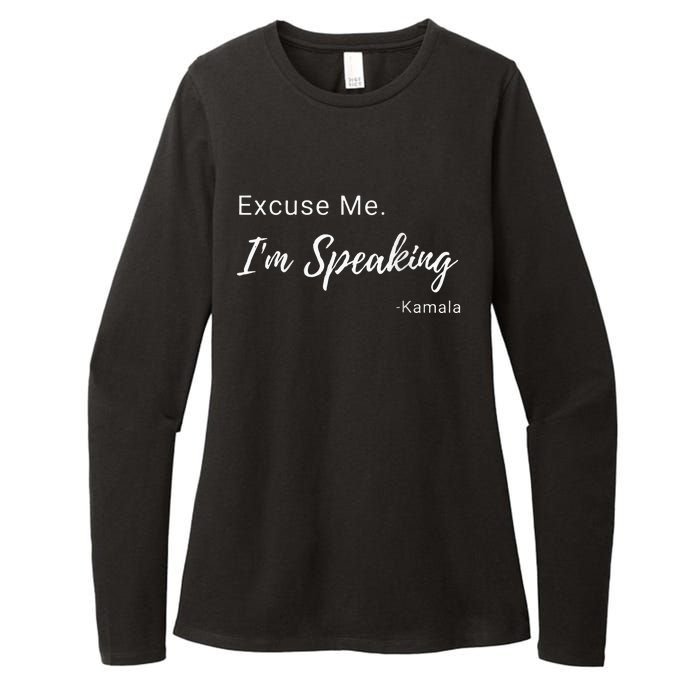 Excuse Me IM Speaking Kamala Harris Vp Funny Comedy Raglan Baseball Womens CVC Long Sleeve Shirt