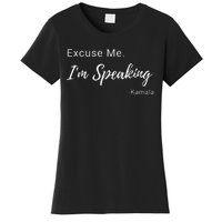 Excuse Me IM Speaking Kamala Harris Vp Funny Comedy Raglan Baseball Women's T-Shirt