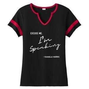 Excuse Me Im Speaking Kamala Harris Ladies Halftime Notch Neck Tee