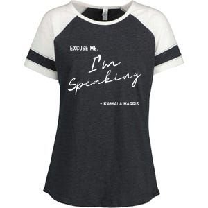 Excuse Me Im Speaking Kamala Harris Enza Ladies Jersey Colorblock Tee