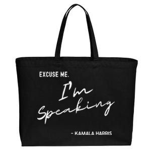 Excuse Me Im Speaking Kamala Harris Cotton Canvas Jumbo Tote