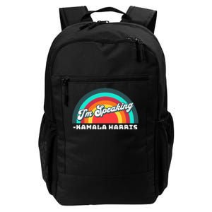 Excuse Me IM Speaking Kamala Harris Tim Walz Waltz 2024 Daily Commute Backpack