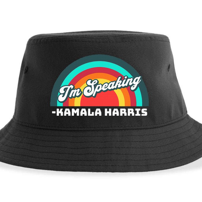 Excuse Me IM Speaking Kamala Harris Tim Walz Waltz 2024 Sustainable Bucket Hat