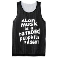 Elon Musk Is A Rateded Pedphile Faggot Mesh Reversible Basketball Jersey Tank
