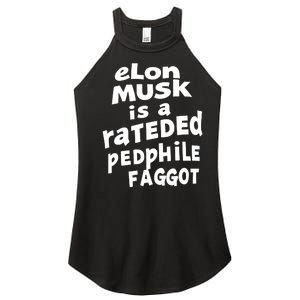 Elon Musk Is A Rateded Pedphile Faggot Women's Perfect Tri Rocker Tank